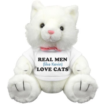 Real Men Love Cats Plush Kitty Cat
