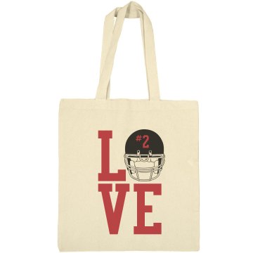 Love Football Liberty Bags Canvas Bargain Tote Bag