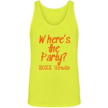 Where's The Party Seniors Unisex American Apparel Neon Tank