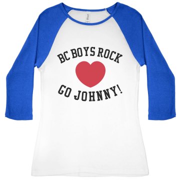 BC Boys Rock Junior Fit Bella 1x1 Rib 3/4 Sleeve Raglan Tee