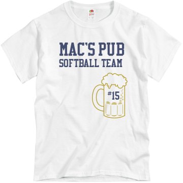 Mac Pub Softball Unisex Basic Gildan Heavy Cotton Crew Neck Tee