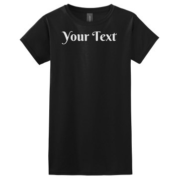 Your Rhinestone Text Misses Relaxed Fit Gildan Ultra Cotton Tee