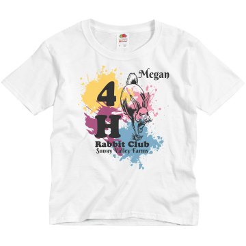 Megan's Rabbit Club Tee Youth Basic Gildan Ultra Cotton Crew Neck Tee