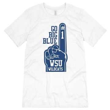 Go Big Blue w/ Finger Unisex Canvas Jersey Tee
