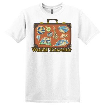 World Traveler Unisex Gildan Heavy Cotton Crew Neck Tee