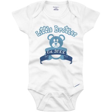 Little Brother Bear Tee Infant Bella Baby Long Sleeve Lap Shoulder Tee