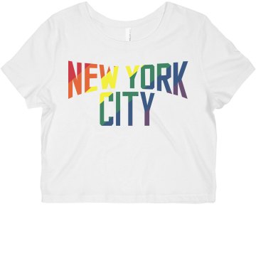 A Gay Lennon New York Misses Bella Flowy Boxy Lightweight Crop Tee