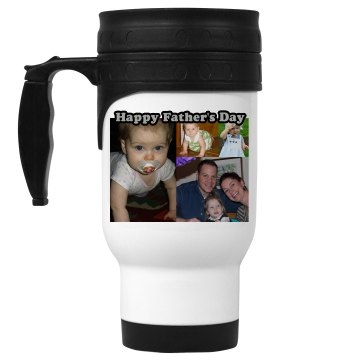 Father's Day Picture Mug 14oz White Stainless Steel Travel Mug