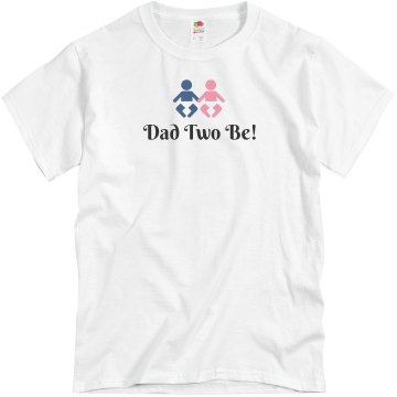 Dad of Twins Unisex Basic Gildan Heavy Cotton Crew Neck Tee