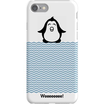 Cute Penguin iPhone Case Plastic iPhone 5 Case Black