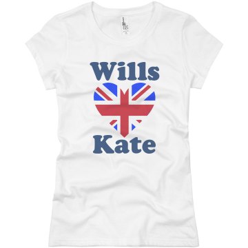 Wills and Kate Love Junior Fit Basic Bella Favorite Tee