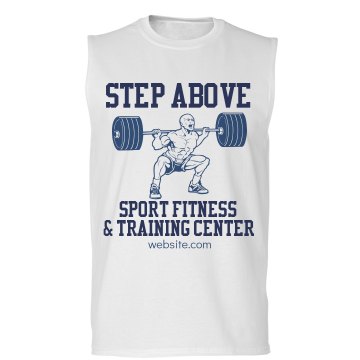 Step Above Sport Training Unisex Basic Gildan Ultra Cotton Sleeveless Tee