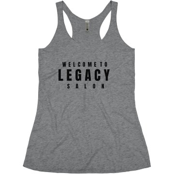 Legacy Hair and Tanning Junior Fit Bella Sheer Longer Length Jersey 2-in-1 Tee