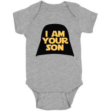 I Am Your Son Onesie Infant Rabbit Skins Lap Shoulder Creeper