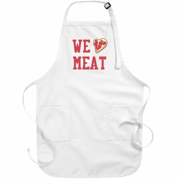 We Love Meat Basic White Apron
