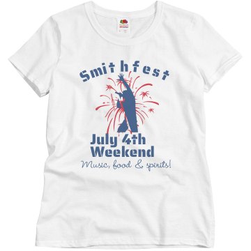 Smithfest Weekend Tee Misses Relaxed Fit Basic Gildan Ultra Cotton Tee
