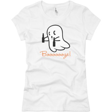 Booze Halloween Tee Junior Fit Basic Bella Favorite Tee