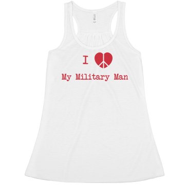 I Peace Heart My Marine Misses Bella Flowy Boxy Lightweight Crop Tank