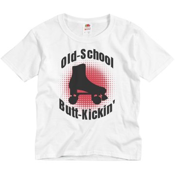 Old School Butt Kickin Youth Basic Gildan Heavy Cotton Crew Neck Tee