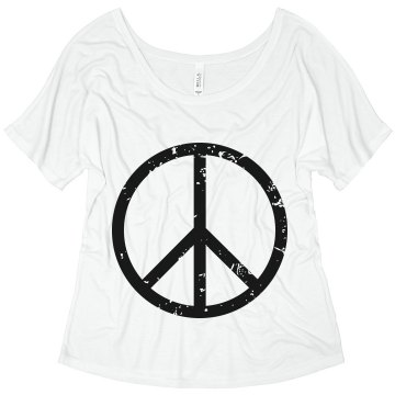 Peace Misses Bella Flowy V-Neck Half-Sleeve Tee