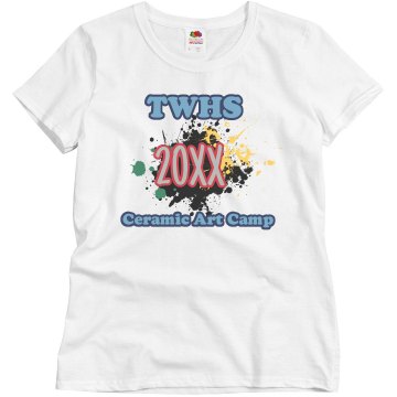 Ceramic Art Camp Tee Misses Relaxed Fit Basic Gildan Ultra Cotton Tee