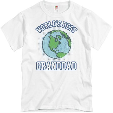 World's Best Granddad Unisex Basic Gildan Heavy Cotton Crew Neck Tee