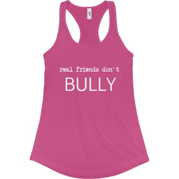 Don't Bully Tank Junior Fit Bella Sheer Longer Length Rib Racerback Tank Top
