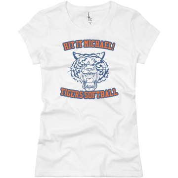 Tiger Softball Mom Junior Fit Basic Bella Favorite Tee