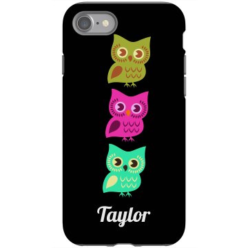 Owl iPhone Case Rubber iPhone 4 & 4S Case Black