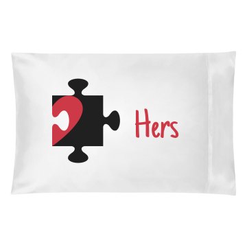 Hers Puzzle Pillow Pillowcase