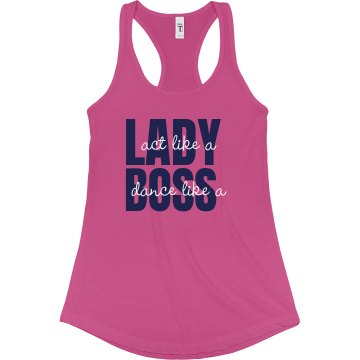 Dance Like A Boss Junior Fit Bella Sheer Longer Length Rib Racerback Tank Top