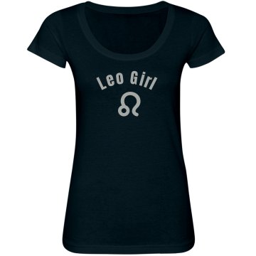 Leo Girl Junior Fit Bella Sheer Longer Length Scoopneck Tee