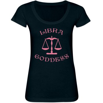 Libra Goddess Junior Fit Bella Sheer Longer Length Scoopneck Tee