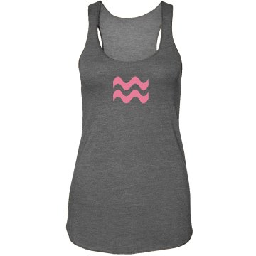 Aquarius Tank Junior Fit Bella Sheer Longer Length Rib Strap Tank Top