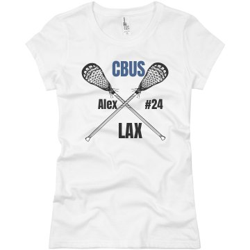 Columbus Lacrosse Junior Fit Basic Bella Favorite Tee