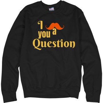 Mustache of Orange Unisex Hanes Crew Neck Sweatshirt