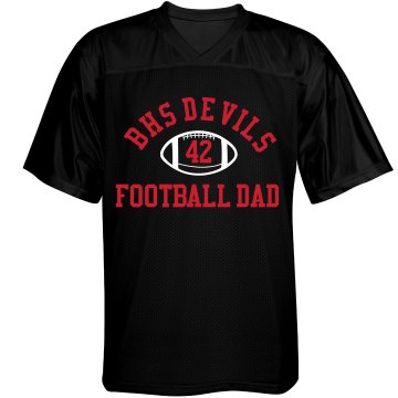 Devils Football Dad Unisex Augusta Replica Football Jersey