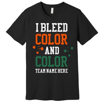 I Bleed Orange & Green Unisex Gildan Heavy Cotton Crew Neck Tee