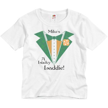 Mike's A Lucky Laddie Youth Basic Gildan Ultra Cotton Crew Neck Tee