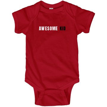 Awesome Kid Tee Infant Rabbit Skins Lap Shoulder Creeper