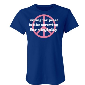 Killing for Peace Junior Fit Bella Crewneck Jersey Tee