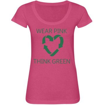 Wear Pink Junior Fit Bella Sheer Longer Length Scoopneck Tee