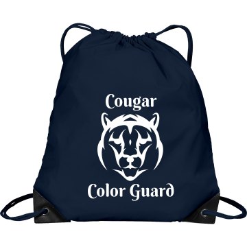 Cougar Color Guard Port & Company Drawstring Cinch Bag