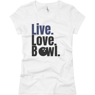 Live Love Bowl Junior Fit Basic Bella Favorite Tee