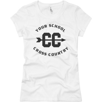 Cardinal Cross Country Junior Fit Bella Sheer Longer Length Rib Tee