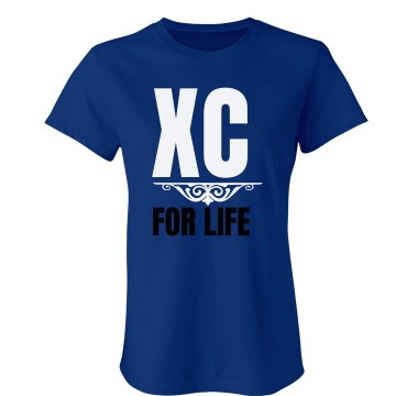 Cross Country For Life Junior Fit Bella Crewneck Jersey Tee