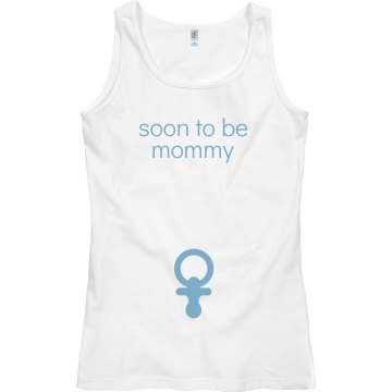 Soon To Be Mommy Junior Fit Bella Sheer Longer Length Rib Tank Top