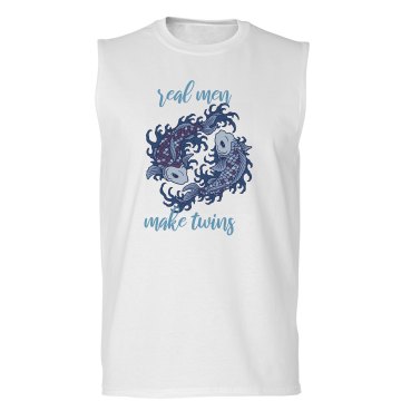 Real Men Make Twins Unisex Basic Gildan Ultra Cotton Sleeveless Tee