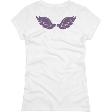 Angel Wings T-shirt Junior Fit Basic Bella Favorite Tee