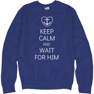 Wait For Him Crew Neck Unisex Hanes Crew Neck Sweatshirt